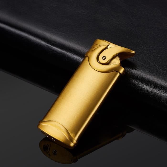 Briquet torche coupe-vent en métal pour hommes, briquet à gaz butane
