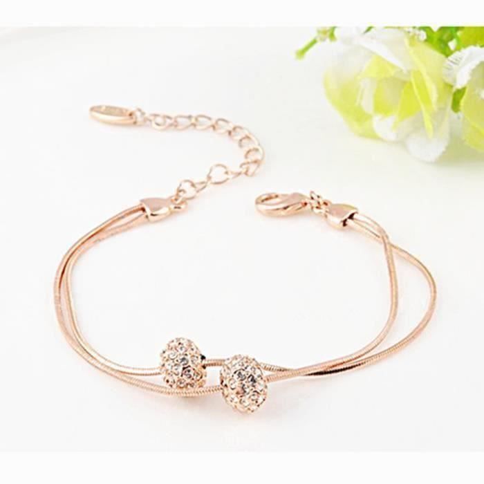 Bracelet Gourmette Multi-chaînes Plaqué Or Jaune - Charm Et Breloques - Neuf Avec étiquette