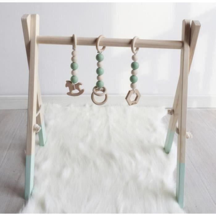 Portique D'éveil Bébé En Bois - Arche De Gym Avec Jouets, Pour Bébés De 0 à 12 Mois