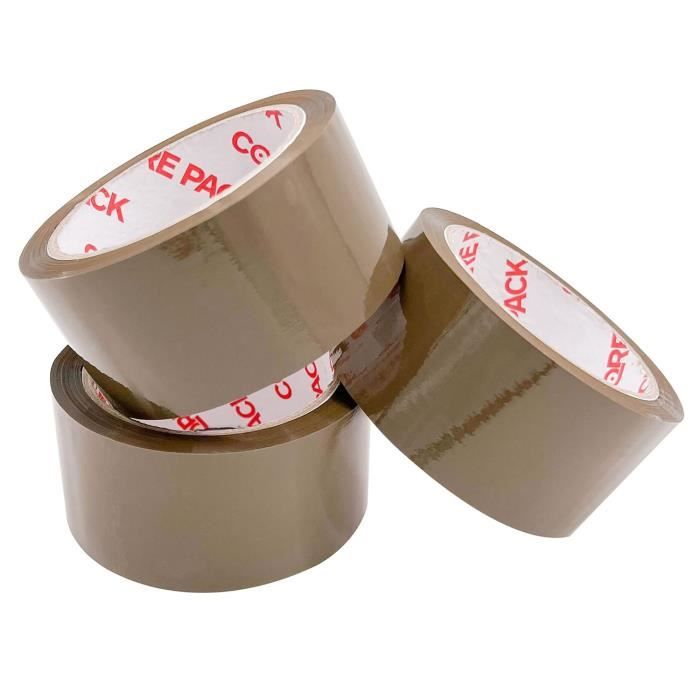 12 Rotoli Di Nastro Adesivo Marrone Per Pacchi - Resistente, 48 Mm X 66 M, Spessore 40 Micron, Grado Industriale