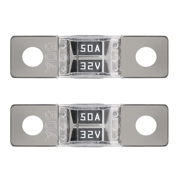 Pack De 6 Mini-fusibles ANL - Pour Voiture, Camion, Bateau - 15A à 60A - Codés Couleur - 11