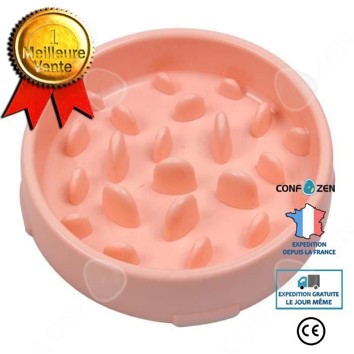 Meilleurs prix pour CONFO Gamelle anti glouton Chien Chat, Gamelle pour chien chat, Distributeur nourriture chat, Distributeur croquettes chiens, chat R