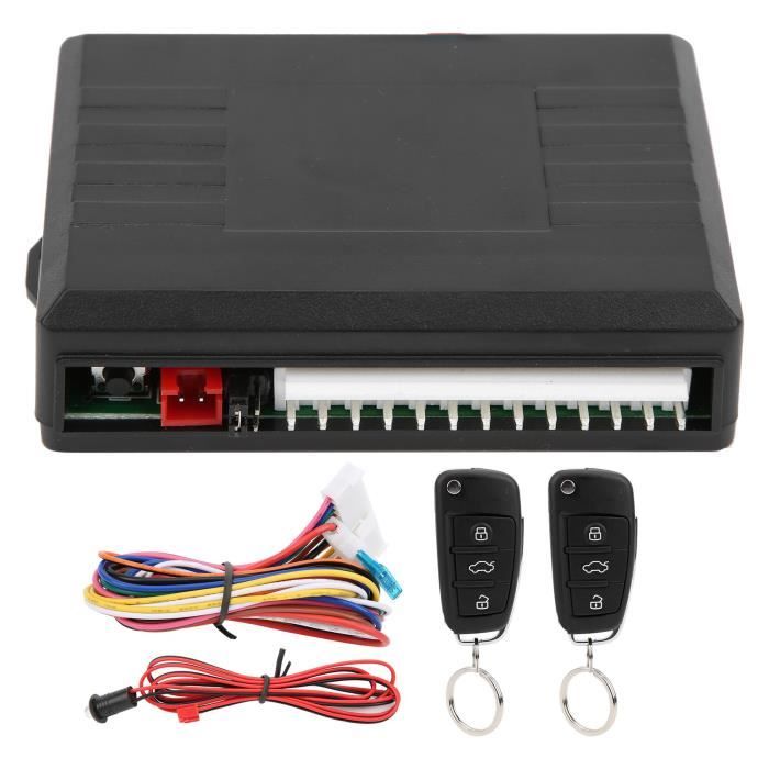 Kit Serrure Centralisée Sans Clé Qiilu - 3 Télécommandes, Portée 60-80m, Compatible 12V (Noir)