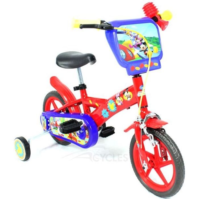 V lo Enfant Disney Mickey Mouse 10 pouces Rouge Cdiscount Sport