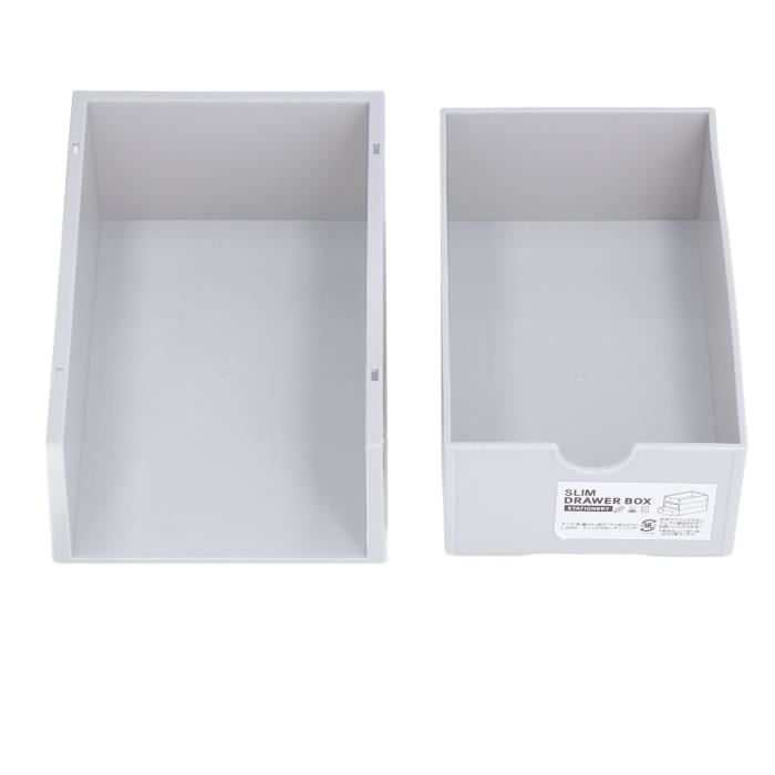Drfeify boîte à tiroirs Boîte de rangement empilable PP matériel grande
