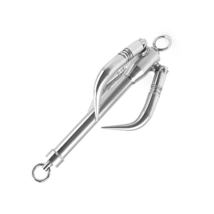 vidaXL Ancre pliable avec corde argenté 8 kg fonte galvanisée à