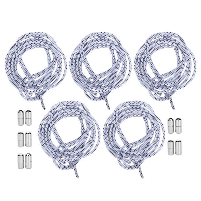Puzeam - 2 Paires De Lacets élastiques Sans Nœud - Pour Adultes Et Enfants - Faciles à Utiliser