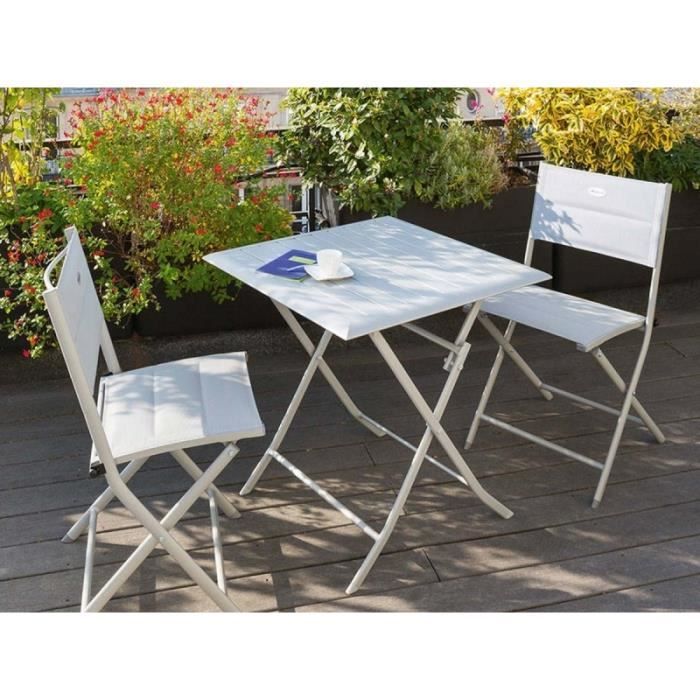Table De Jardin Carree Azua 2 Places Hesperide Achat Vente