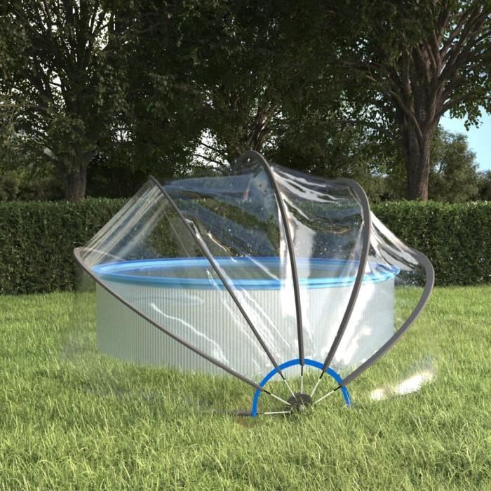 WEI-Dôme de piscine rond 376x188 cm PVC-WEI93813 - Cdiscount Jardin