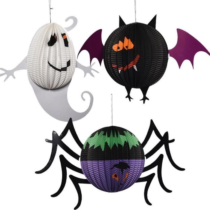 Halloween Lanternes en Papier, 8 Pièces Lanterne d'halloween, Lanterne
