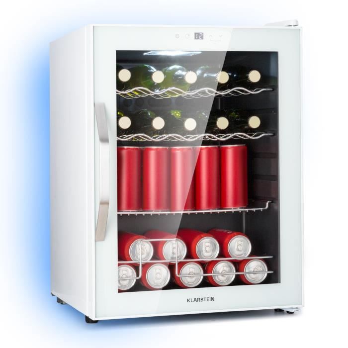 Réfrigérateur de boissons - Klarstein Coachella 60 - Mini Frigo - 60 L - fonction WiFi rétro-éclairage - Blanc