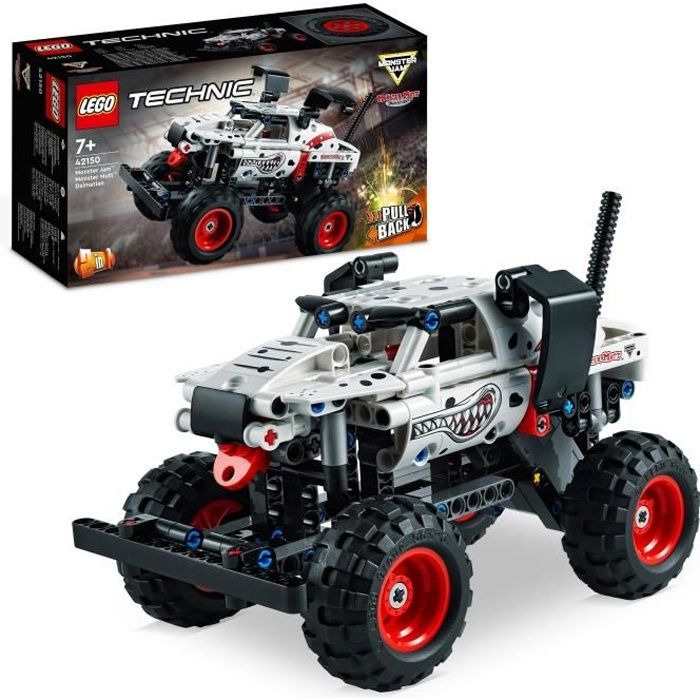 lego® technic 42150 monster jam monster mutt dalmatien, 2-en1, monster truck jouet, voiture