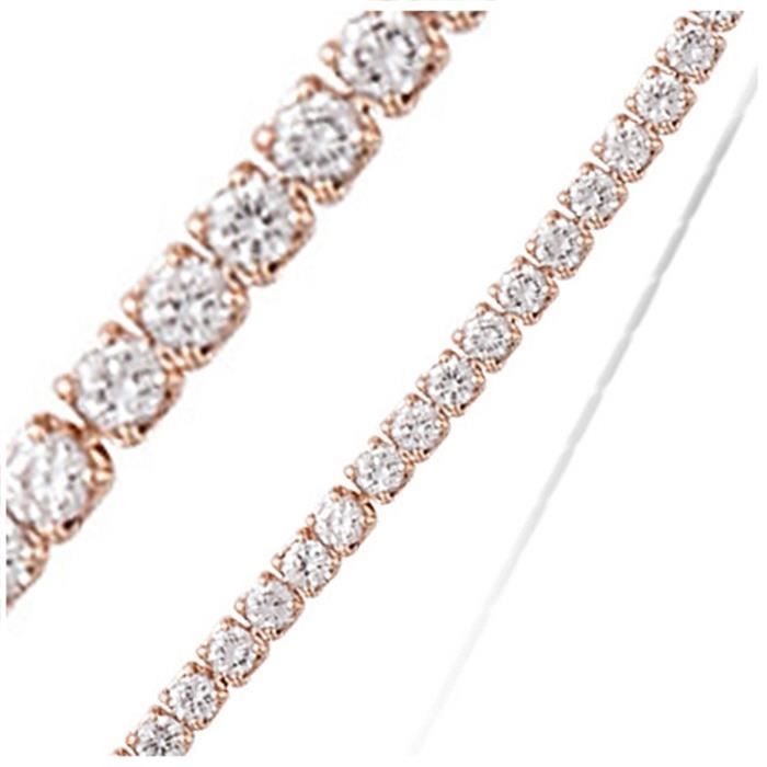 Piercing Arcade Sourcil En Demi-lune Croissant - Acier Chirurgical 316L, Doré/rosé - Strass Blanc - Tige 1.2x8mm - 4