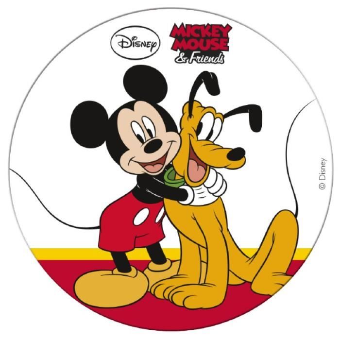 Disque Comestible déco gâteaux Mickey et Pluto FUN Disney à 3,49 €