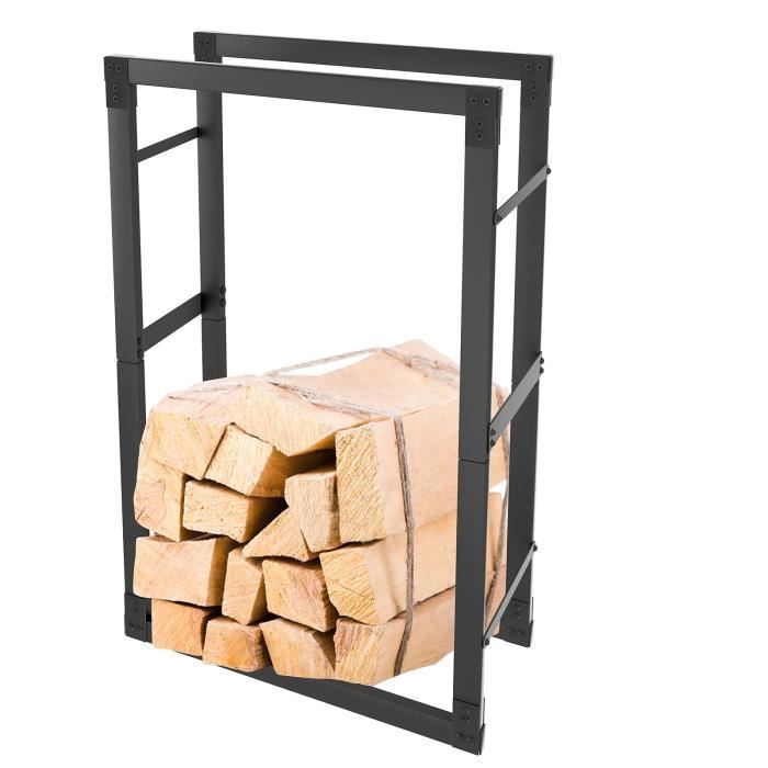 LILIIN Support à bois de chauffage Rack à Bois Intérieur/Extérieur Noir  100x150x25cm - Support Métal pour Bûches, Aide Empilage - Cdiscount  Bricolage