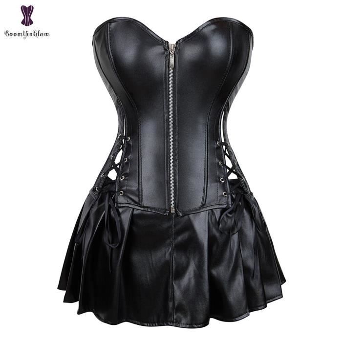 Robe bustier simili cuir deals