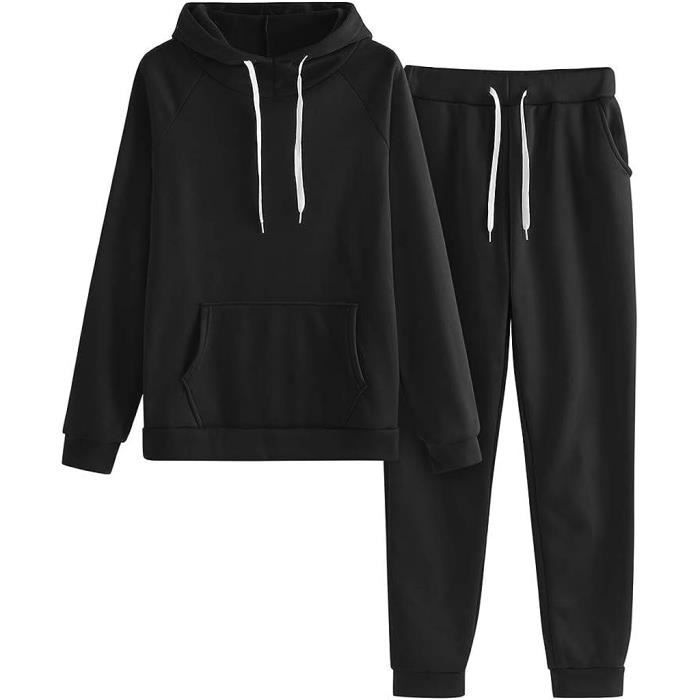 Style Casual Sportswear Survêtement Femme 2 Pièces - Sweat Et Pantalon Avec Poches - Tenue Sport Décontractée Automne-Hiver Ensemble Sweat Pantalon Poches Style Casual Sportswear Survêtement Femme 2 Pièces - Sweat Et Pantalon Avec Poches - Tenue Sport Décontractée Automne-Hiver Ensemble Sweat Pantalon Poches