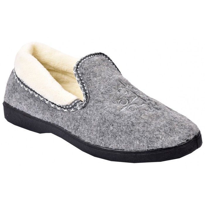 Pantofole Uomo Ozabi Charentaise 980 Arizona Scratch, Marrone, Taglia 42, Con Chiusura A Strappo E Suola Rigida