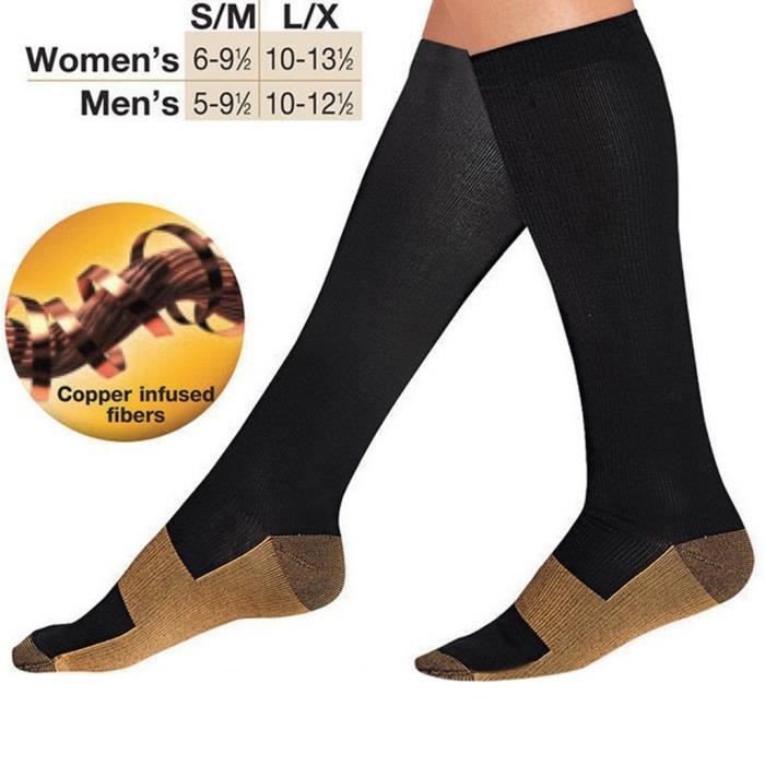 Samson ® chaussettes de compression Noir Vert Running Sport Gym Football Hommes Femmes 