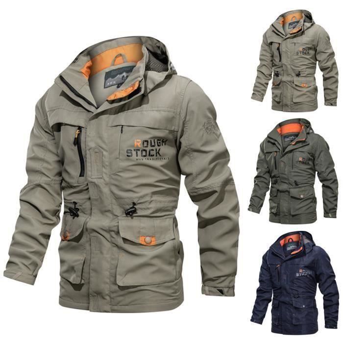 Veste Pluie Femme Imperméable - Manteau Capuche Mi-Saison - Coupe-Vent Léger Randonnée Automne Hiver
