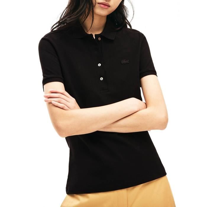 Polo lacoste online femme noir