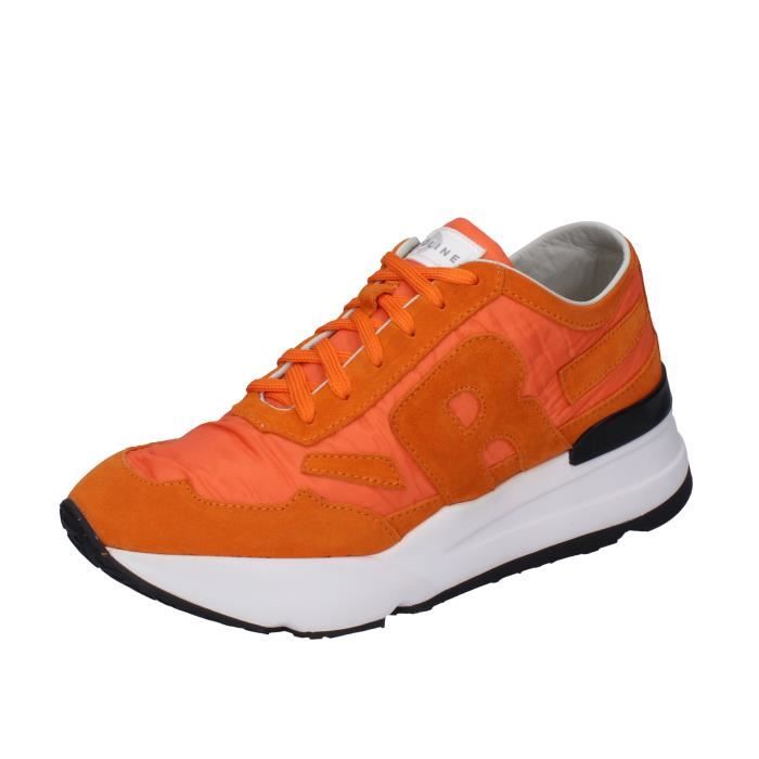 rucoline chaussures homme baskets orange bh388