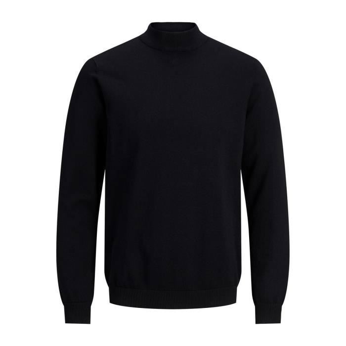 Pull en tricot JACK JONES Basic noir col montant homme Noir Cdiscount Pret a Porter
