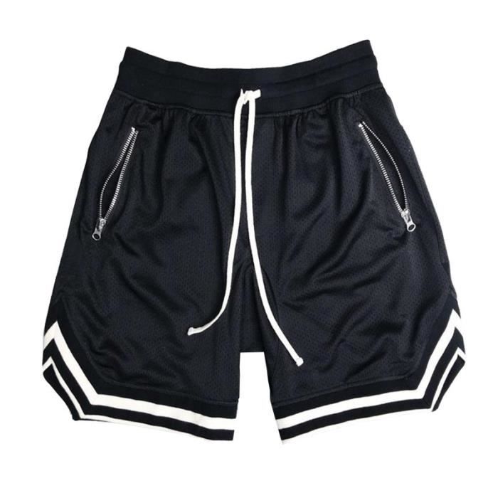 Short Ample Homme Pour Sport | Poches Profondes | Taille élastique Avec Cordon | Course, Basket, Fitness | Polyester Stretch