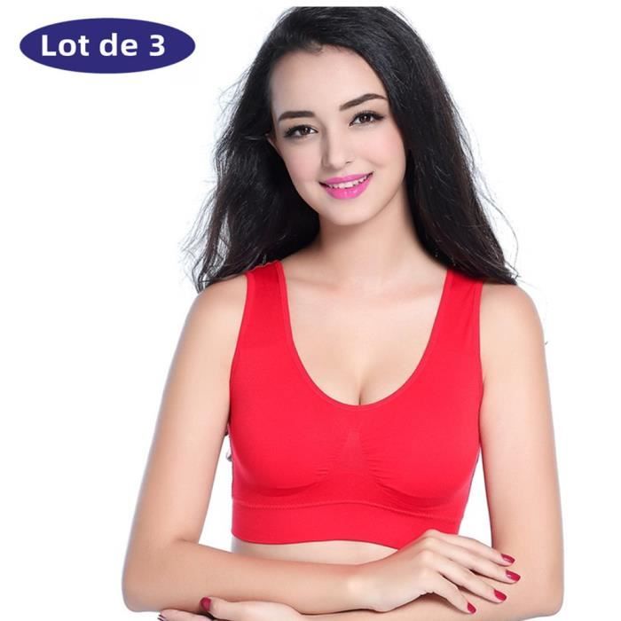 CRZ YOGA Brassière De Sport Femme Sans Fil à Dos Croisé - Top Débardeur Long Rembourré Pour Yoga Et Fitness
