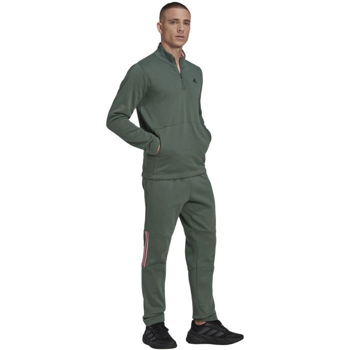 Surv tement adidas 14 Zip Fleece Homme Vert Fitness