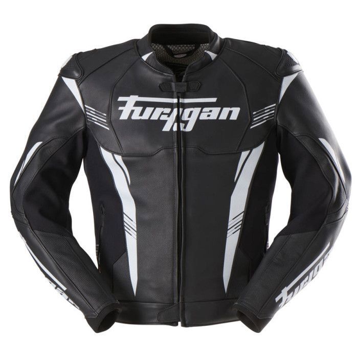 Veste cuir moto Furygan Pro One - noir/blanc - 3XL
