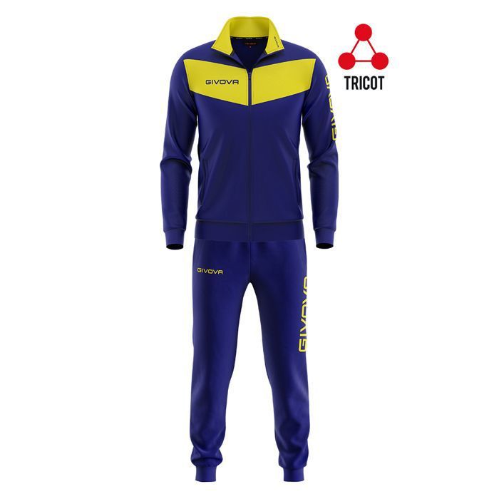 Survêtement Givova Visa - Navy blue/amarillo - Homme - Football - Manches longues - Multisport Survêtement Givova Visa - Navy blue/amarillo - Homme - Football - Manches longues - Multisport