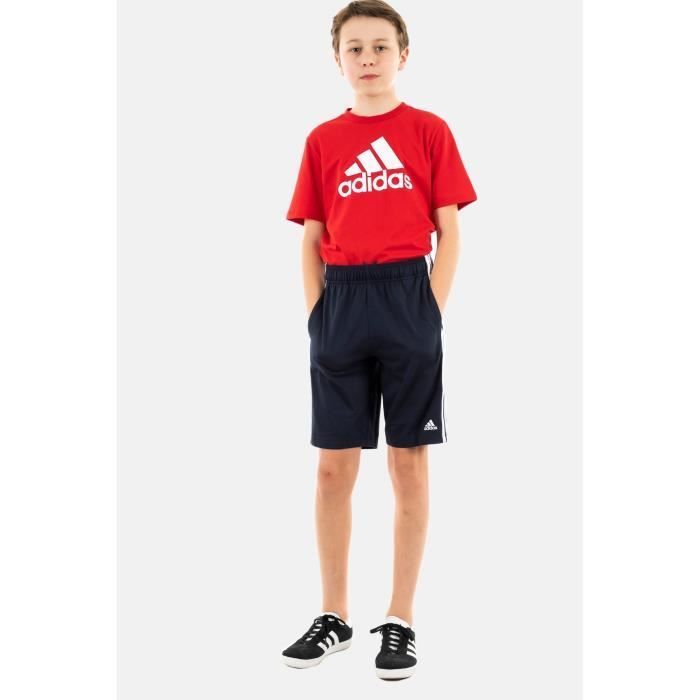 Short Bermuda Adidas Originals U 3S KN SHO Encleg/Blanc - Enfant Garçon - Bleu