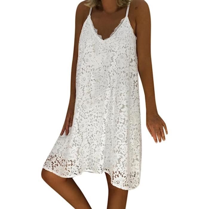 Robe blanche hot sale longue pas cher