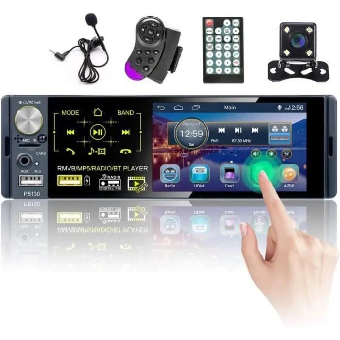 Hikity Autoradio 1 Din avec 4 Pouces Écran Tactile Poste Radio Voiture  Bluetooth Main Libres Stéréo de Voiture Récepteur FM AM RDS R - Cdiscount  Auto