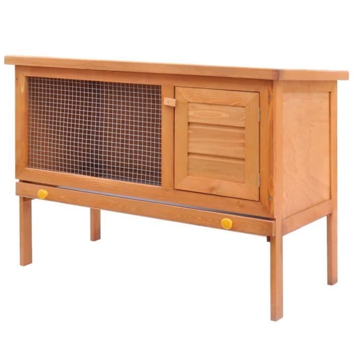 CHIC MEUBLE• Clapier de qualité - Poulailler - Enclos pour petits animaux 1 niveau Bois {4440}
