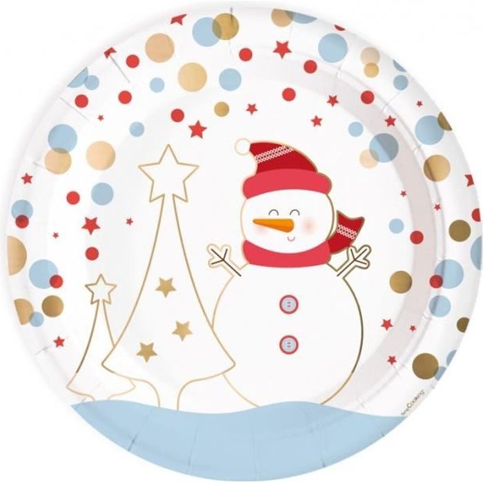 8 Assiettes Bonhomme De Neige Scrapcooking O23cm Achat Vente Assiette Bientot Le Black Friday Cdiscount