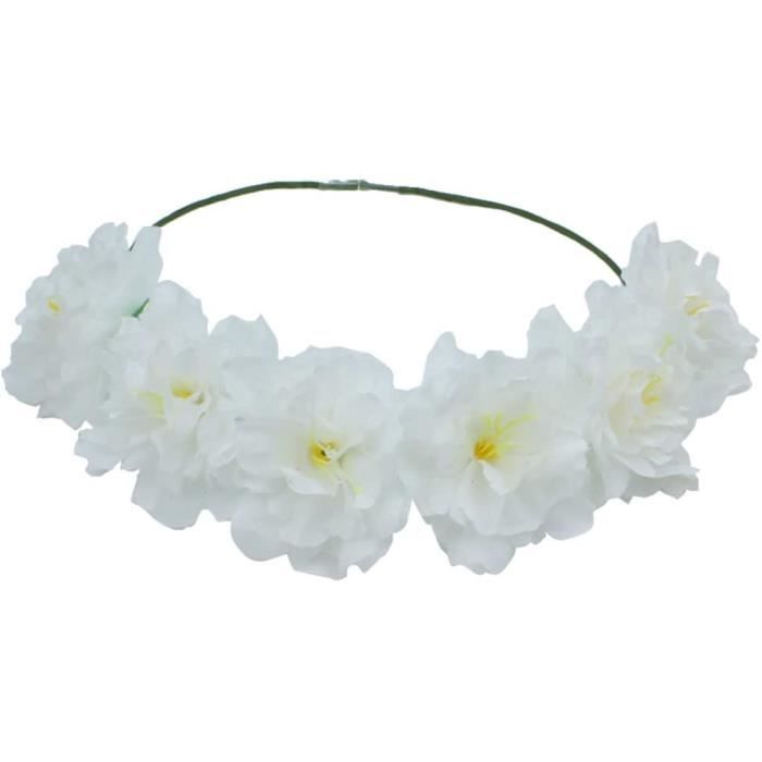 Couronne De Fleurs Mexicaine Artificielle - Serre-tête Mariée - Multicolore