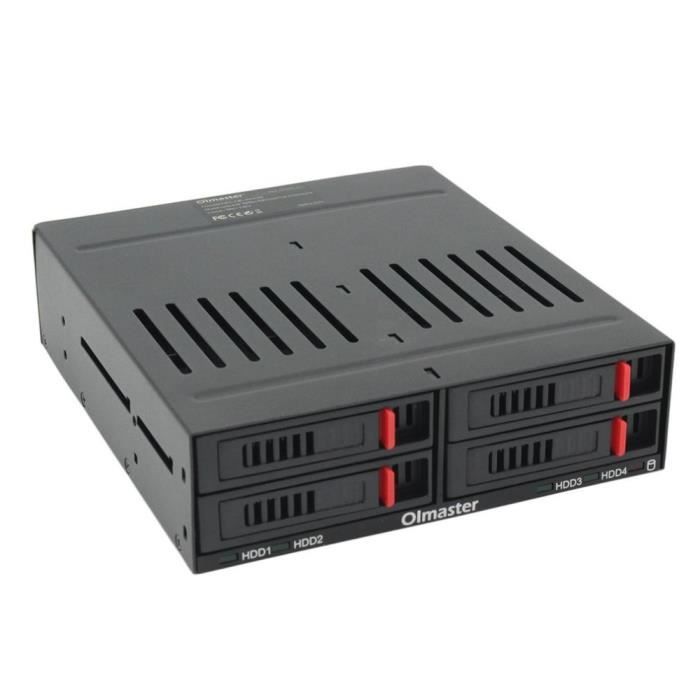 OIMASTER He-2006 Rack Interne À 4 Emplacements Sata Boîtier pour Disque Dur 25 Pouces Mobile Interne Grille avec Indicateur Led