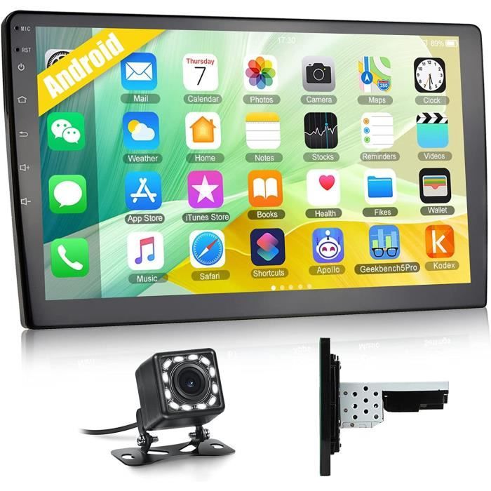 Anoid Autoradio 1 Din- 2 Din Navi GPS, 10.1 Pouces Écran Tactile ...