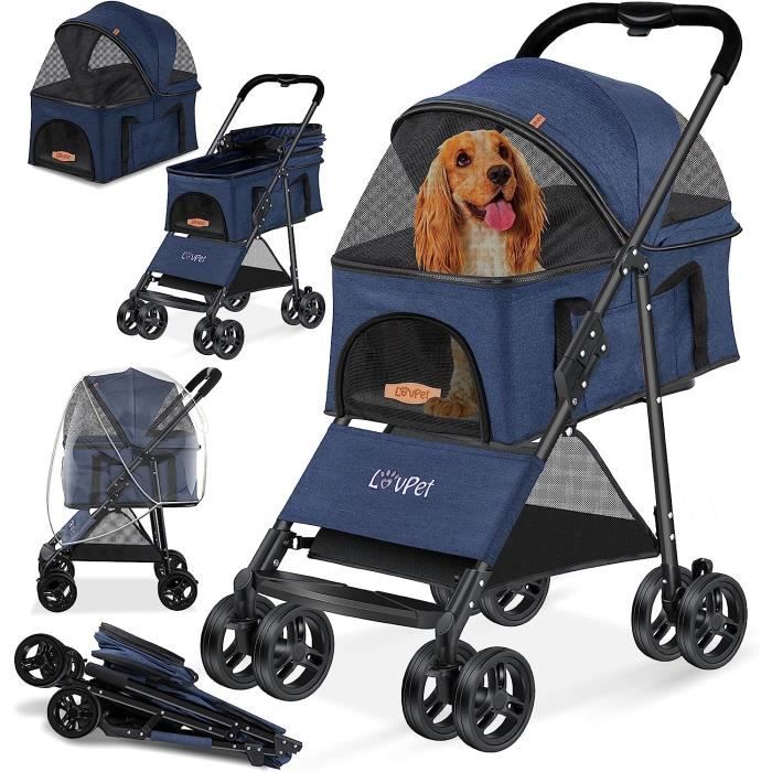 Poussette pour online chien pliable
