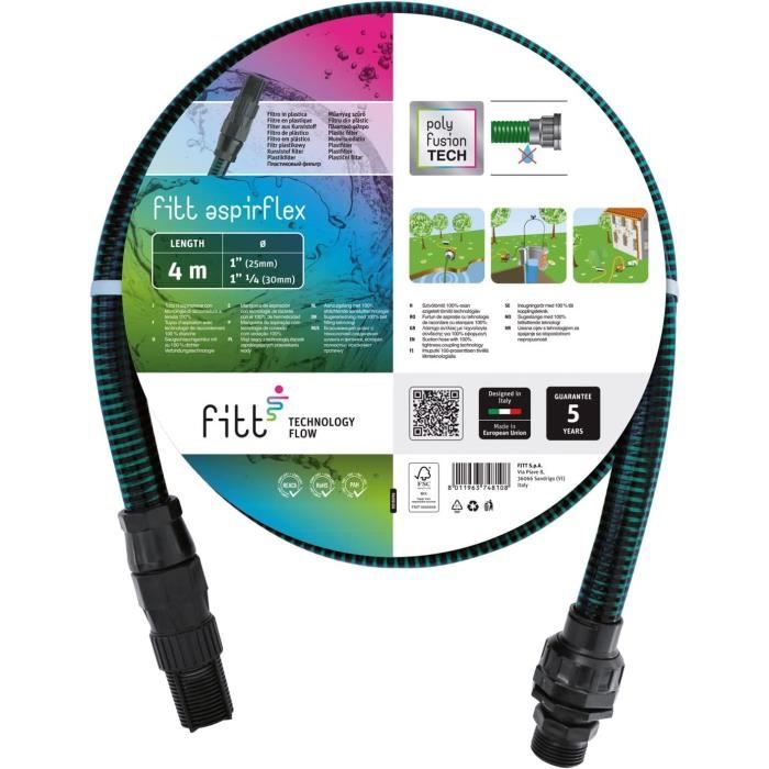 FITT ASPIRFLEX PLUS 4 m - Tuyau pour l’Aspiration de l’Eau, pour le Raccordement aux Pompes