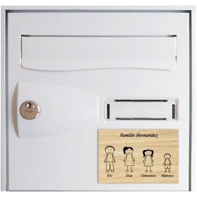 DECOHO - Plaque De Maison Family Personnalisée Avec 3 Membres Pour