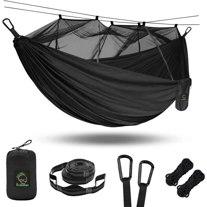Hamac De Camping Double Ou Simple – Nylon Parachute Léger Et Durable – Neuf Avec Sangles