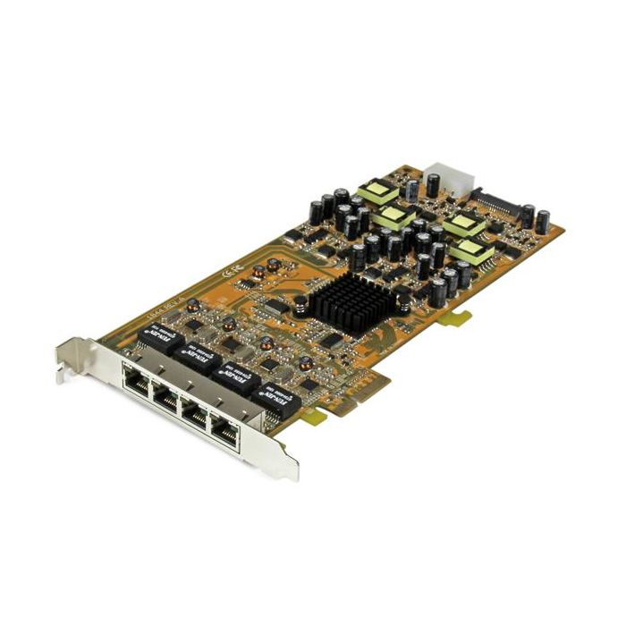 StarTech.com Carte réseau PCIe à 4 ports Gigabit Power over Ethernet NIC PCI Express PSE / PoE