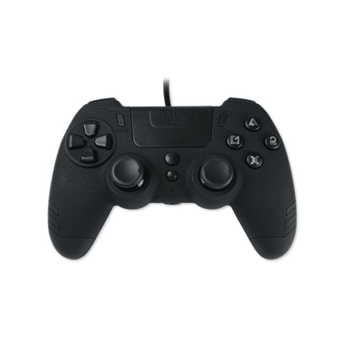 Steelplay - Slimpack - Manette filaire, Double vibration, PS4/PS3/PC Noir