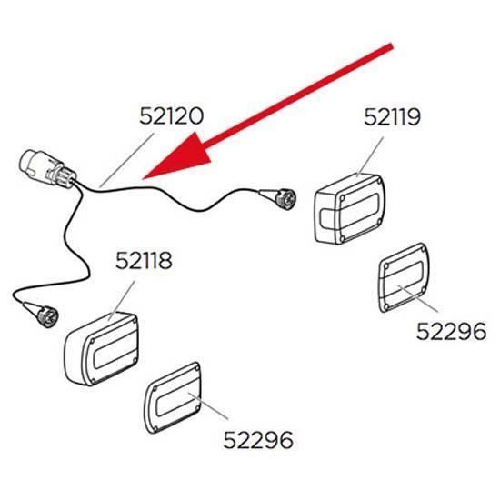 Transporteurs Pièces détachées Thule Cable Set Minipoint 7 Pin 1400mm 52120 - Taille Unique - Noir