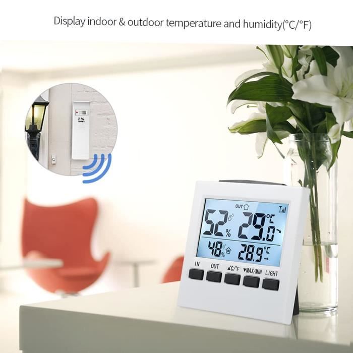 Hygromètre Précision Plante Thermomètre Hygromètre Mural 10cm - Alliage Aluminium - Pour Serre, Intérieur - Mesure Température/humidité Thermometre Exterieur