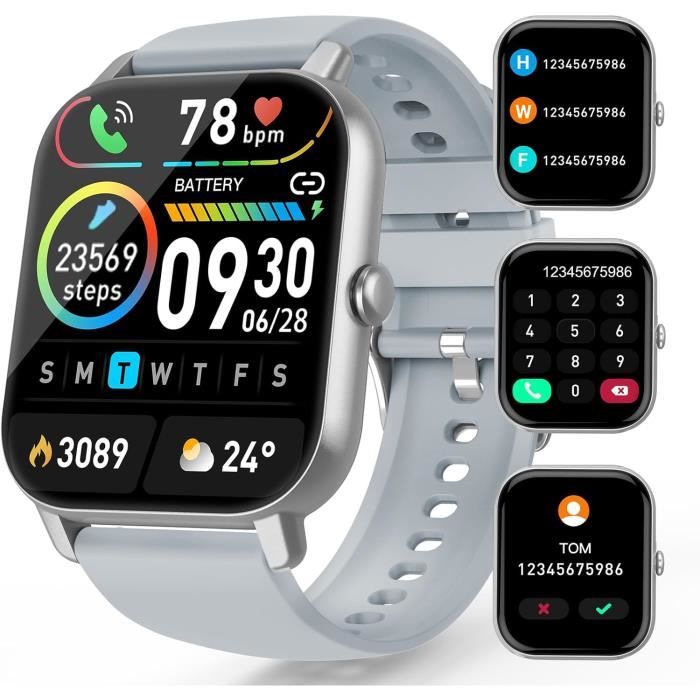 Montre Connectée Homme Femme - Appel Bluetooth, Cardio, GPS - Écran AMOLED, étanche - Occasion état Neuf