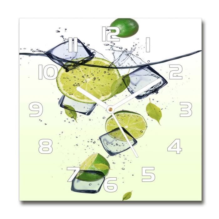 Tulup Horloge Murale 30x30 cm Impression Sécurité Aiguilles Blanches La